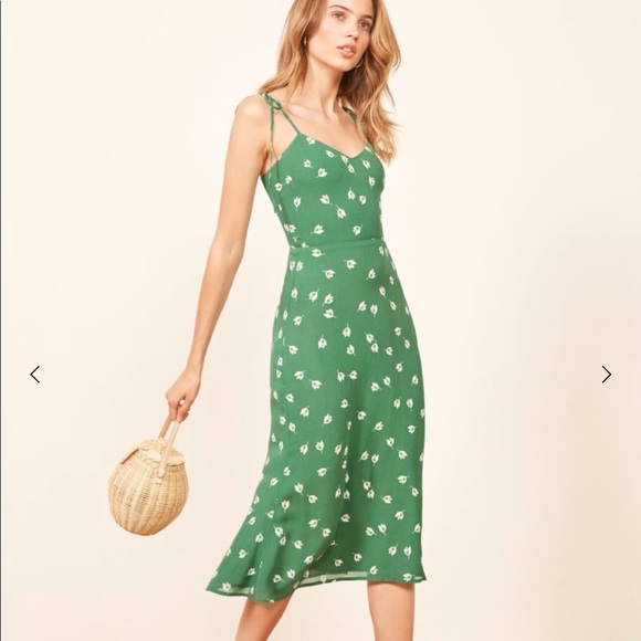 Reformation Dresses & Skirts - Reformation Green floral midi Nectar dress